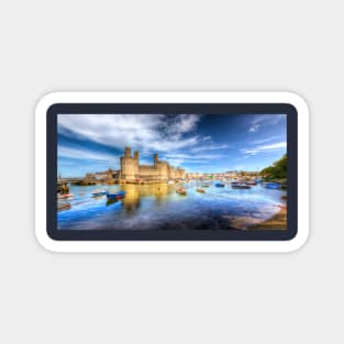 Caernarfon Castle Panorama, Wales, UK Magnet