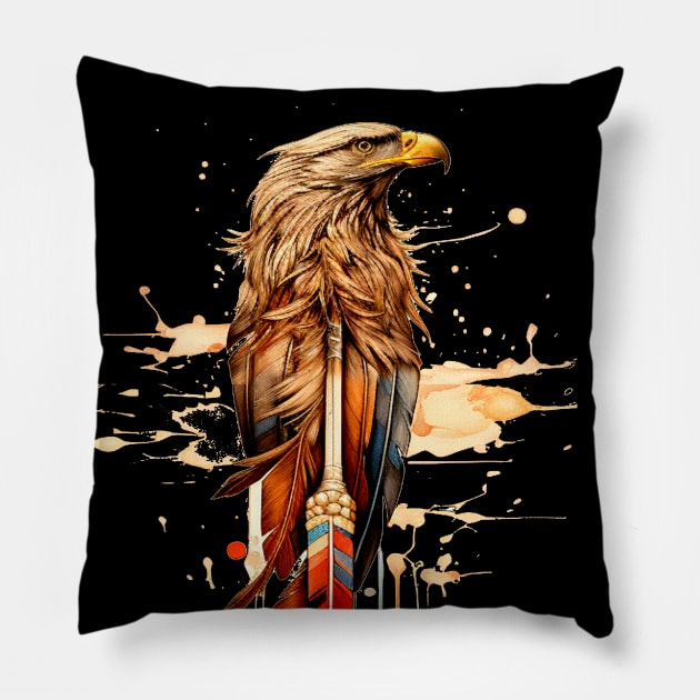 Apache Proverb: It is better to have less thunder in the mouth and more lightning in the hand on a Dark Background Pillow by Puff Sumo