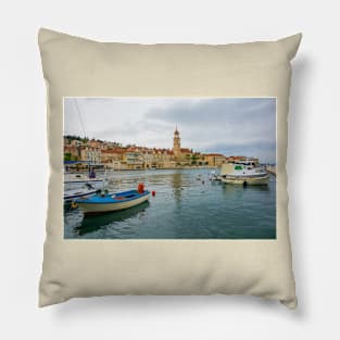 Sutivan, Harbour in Brac, Croatia Pillow