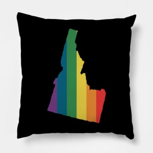 Idaho State Rainbow Pillow