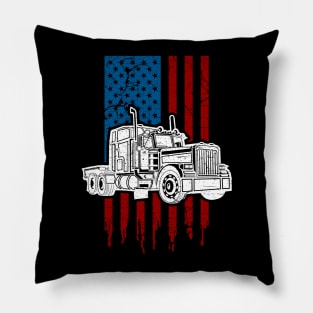 Big Rig Truck Driver Pillow