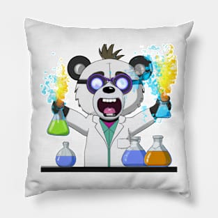 Mad Panda Scientist Pillow