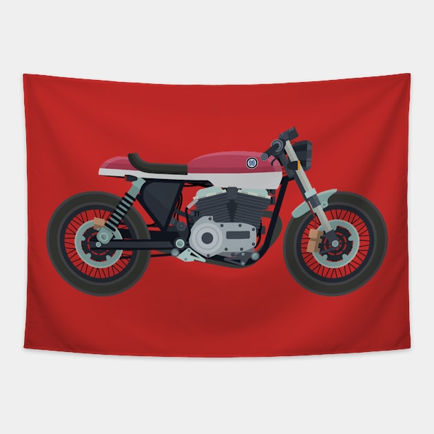 Cafe Racer Tapestry by funkymonkeytees