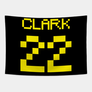 Caitlin Clark Yellow Jersey Number 22 Tapestry