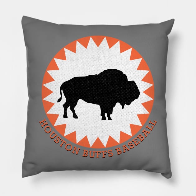 Historic Houston Buffalos Minor League Baseball Pillow by LocalZonly