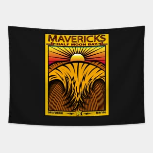 MAVERICKS HALF MOON BAY SURFING Tapestry