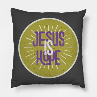 Jesus is hope green Pillow