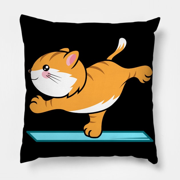 Yoga With My Cat - My Yoga Pillow by Coconil