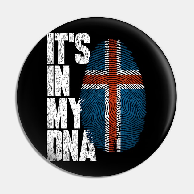It's In My DNA Icelandic Shirt Proud Hispanic Gift Iceland Flag Pin by heart teeshirt