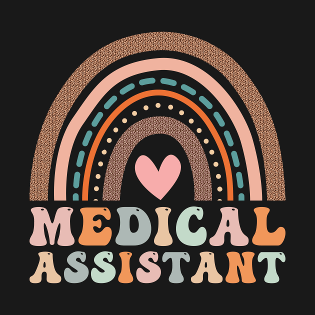 Medical Assistant Week 2023 Groovy Rainbow Professional MA by MetalHoneyDesigns