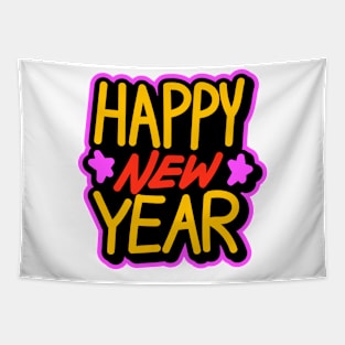 Happy New Year Radiance Tapestry