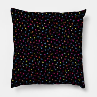 Black Rainbow V Pattern Pillow