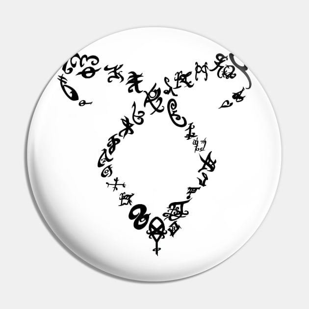 Shadowhunters rune / The mortal instruments - Angelic power rune shape with runes (black) - Parabatai - gift idea Pin by Vane22april