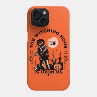 The Witching Hour is Upon Us - Halloween Jack-O-Lantern Phone Case