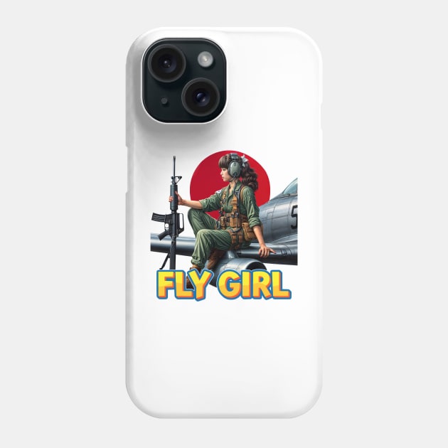 Fly Girl Phone Case by Rawlifegraphic