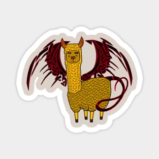 Drama, the dragon llama Magnet