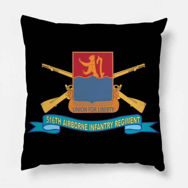 516th airborne infantry regiment w br Pillow by twix123844
