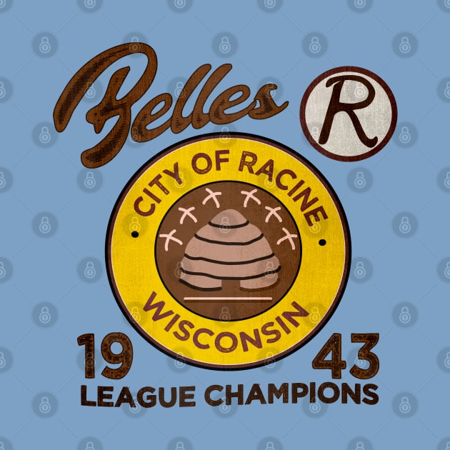 Racine Belles • AAGPBL Patch • Racine, Wisconsin by The MKE Rhine Maiden