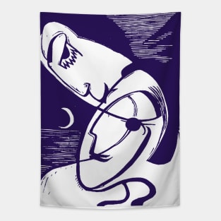 Romance On A Moonlit Beach Tapestry