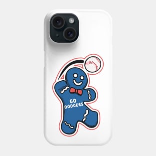 Los Angeles Dodgers Gingerbread Man Phone Case