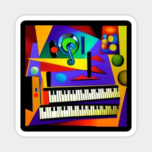 An abstract image of a piano keyboard can be a thought-provoking and visually striking representation of music and its many meanings. Magnet