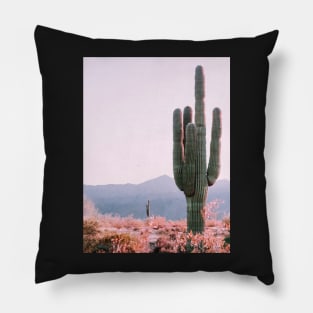 Cacti, Desert, Landscape, Sky, Nature print Pillow