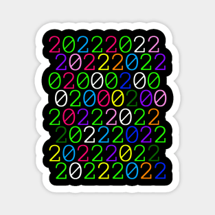 2022 binary code in color Magnet