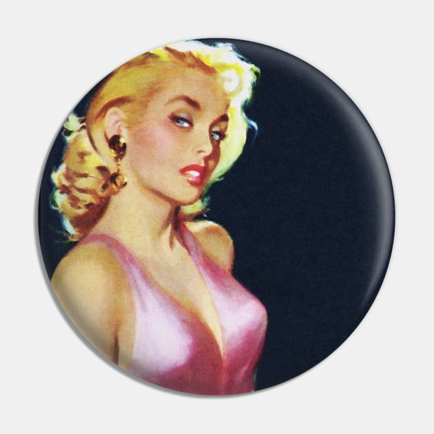Vintage pulp cover - Beautiful blonde with cigarette Pin by Click Here For More
