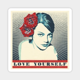 Emma Stone Obey Love Yourself Magnet