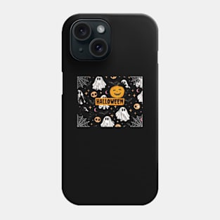 Hallowen scary gift with ghost and pumpkin Phone Case