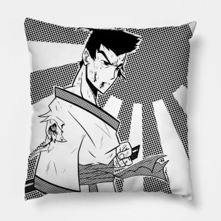 Samurai Jack Manga Style Pillow