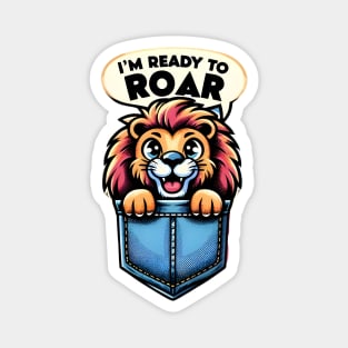 Pocket Lion Roar Tee – Embrace Your Confidence Magnet