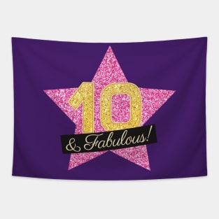 10th Birthday Gifts Women Fabulous - Pink Gold Tapestry