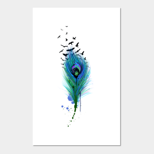 Peacock Feather Posters And Art Prints Teepublic Our peacock fancy wall stencil for walls and furniture creates an easy and inexpensive modern wallpaper look with a beautiful, stylized peacock feather motif. peacock feather posters and art prints