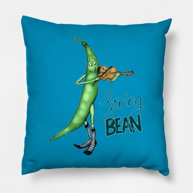 String Bean Pillow by cheriedirksen