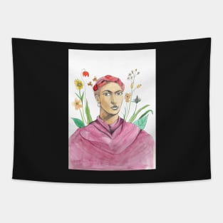 Frida Khalo Illustration Tapestry