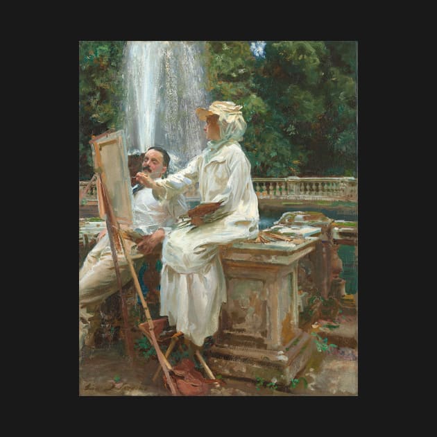 Fountain, Villa Torlonia, Frascati, Italy by John Singer Sargent by MasterpieceCafe