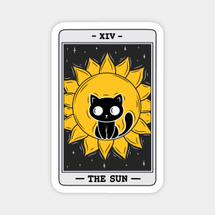 Cat Sun Tarot Card Magnet