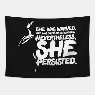 She was warned. She was given an explanation. Nevertheless, she persisted. Tapestry