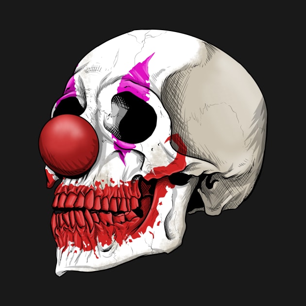 Clown Skull by richardsimpsonart