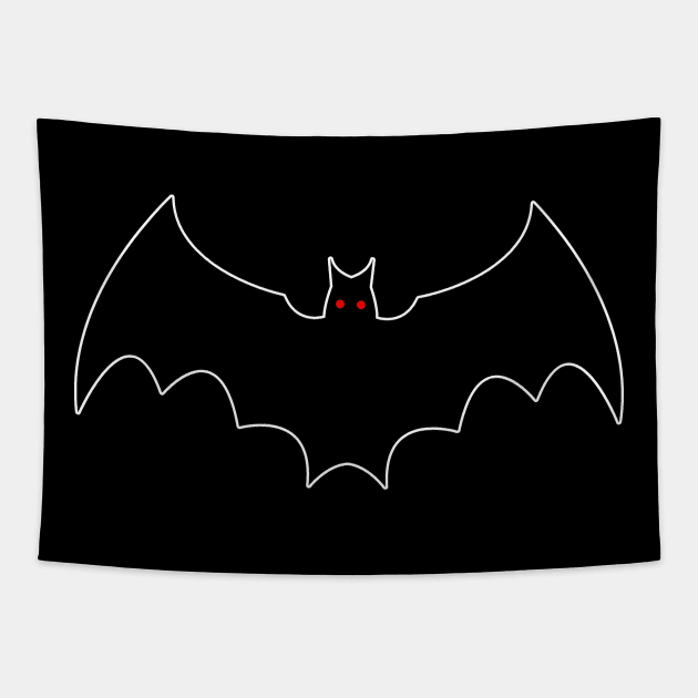 Bat with Red Eyes Tapestry by Scarebaby