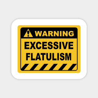 Human Warning Sign EXCESSIVE FLATULISM Sayings Sarcasm Humor Quotes Magnet