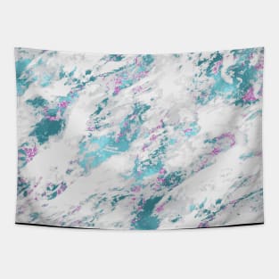 Marble Pattern Aesthetic Purple Blue Teal Tapestry