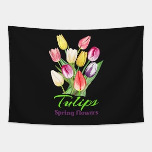 Spring flowers Tulips- Gifts with printed flowers Tapestry