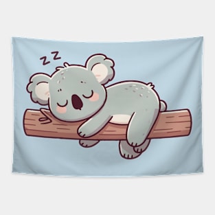 cute koala sleeping fast Tapestry