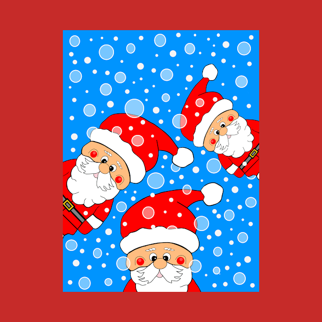 PEEK A Boo Funny Santa Claus by SartorisArt1