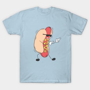 Hot dog Dabbing T shirt Funny Meme Hotdog Merica USA T-shirt