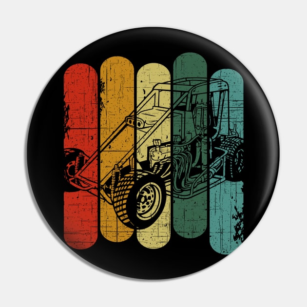 Sprint Car Retro Racing Pin by VintageShirtShoppe