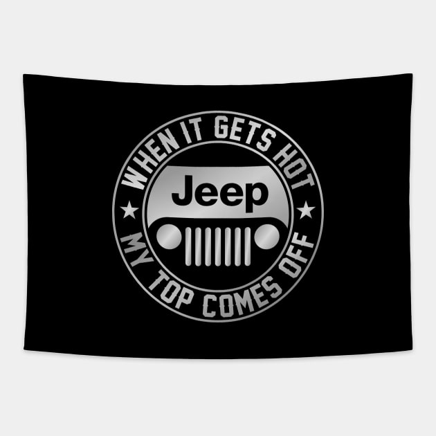 Jeep Car Off Road Tapestry by Orlind