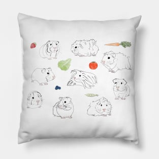 Guinea Pig Line Art Pillow